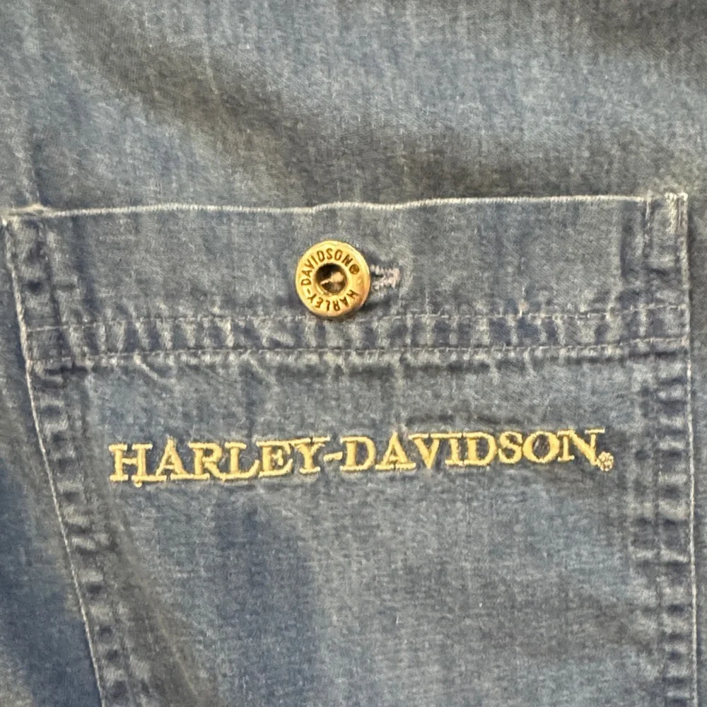 Harley-Davidson Men's Dark Blue Casual Shirt bikers blues